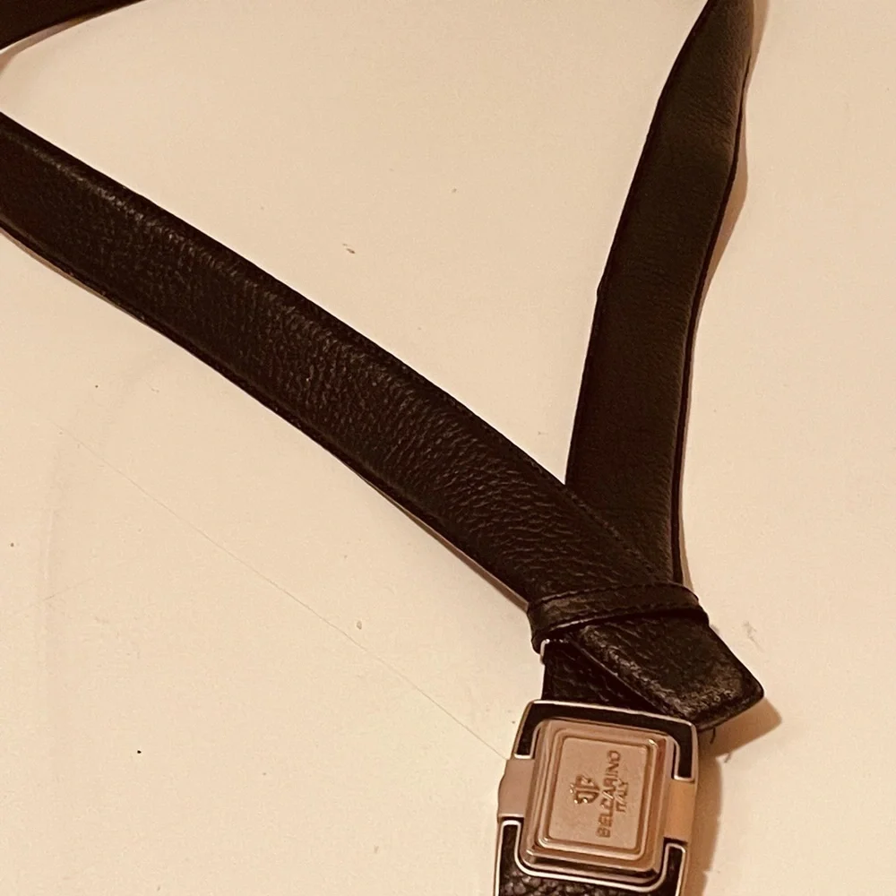 BELCARINO ITALY belt with unique watch buckle